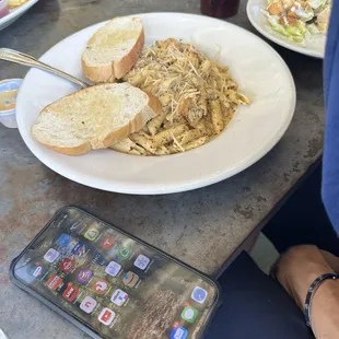 Shrimp and crawfish fettuccine Simply delicious. Kudos all day.