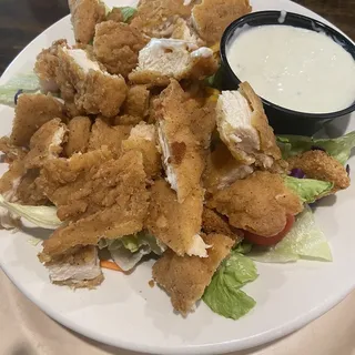 Fried Chicken Tender Salad
