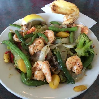Pan Broiled Shrimp & Veggie Bowl