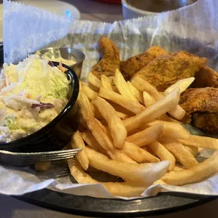 Catfish fish and chips