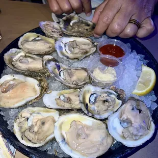 oysters and mussels, shellfish, oysters, food, mussels