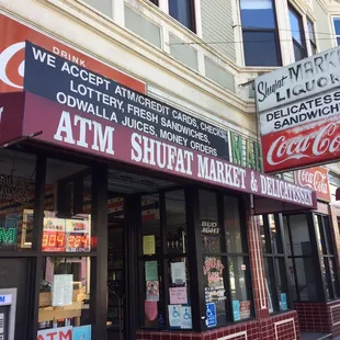 the front of the store