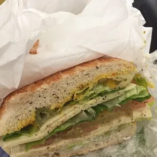 Veggie deli sandwich