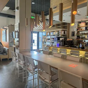 Communal table near the bar