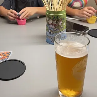 Beer and some German game...and a Yoo-hoo