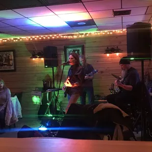 a group of people playing music