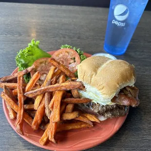 Farmhouse Burger &amp; Sweet Potato Fries