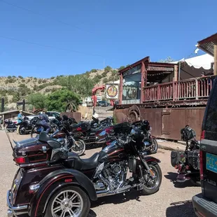 parked motorcycles
