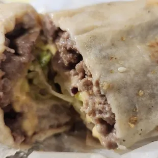 Chopped Cheese Wrap. I only eat a few of these every week.