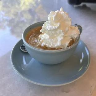 Affogato with salted caramel ice cream