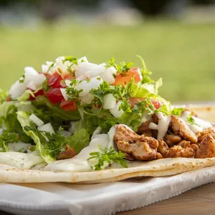 Delicious Chicken Shawarma.