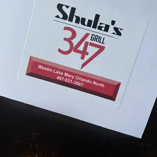 Birthday card.