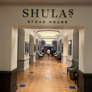 Entrance to the steak house