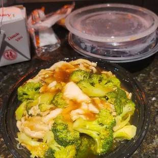 Chicken and broccoli