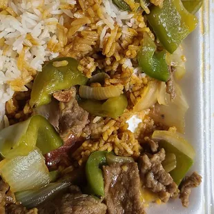 Pepper steak - Peppers were like they were cooked yesterday