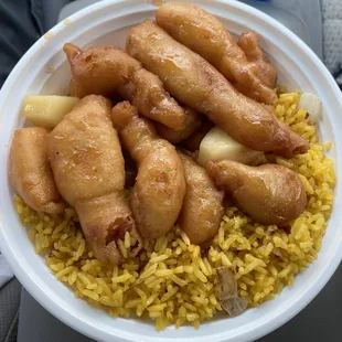 Pineapple Chicken Lunch Special.