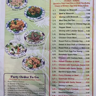 Menu page 4 last page.