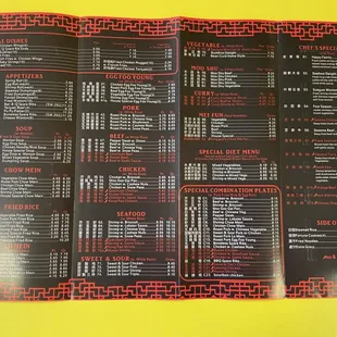 the menu