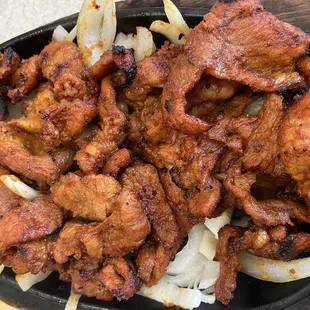 Spicy pork - just the right amount of spice.