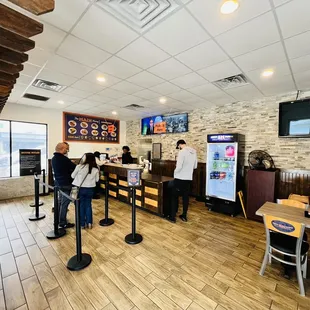 customers in the dining area