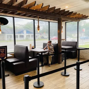 a man sitting at a table