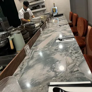 interior, sushi and sashimi