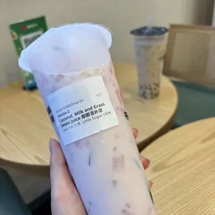 Coconut Milk and Grass Sweet Juice