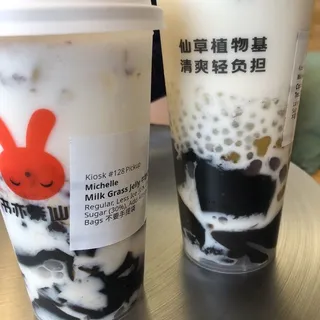 Coconut Grass Jelly Milk Tea