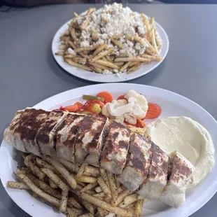 Express Chicken Shawarma Combo and Greek Fries