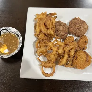 deep fried mixed vegetables tempura