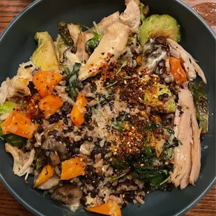 Umami bowl with rotisserie chicken