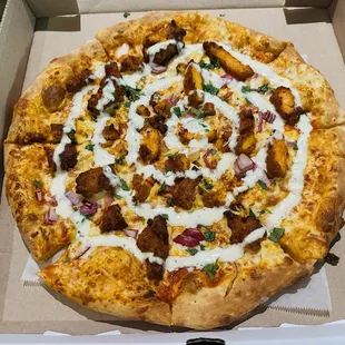 Buffalo chicken pizza