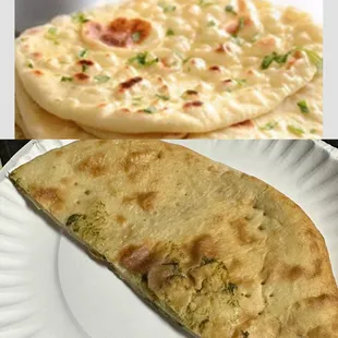 Naan from the website (top) Vs. Naan I actually got (bottom)