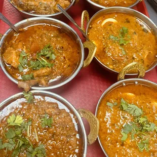 A mixture of curries to warm your dinner table only at Shyan&apos;s 
Www.eatshyans.com