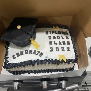 Chocolate graduation cake