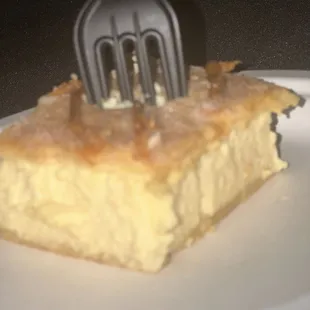 Piece of churro cheesecake