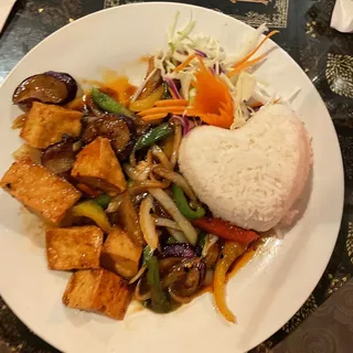 Eggplant with Basil Lunch