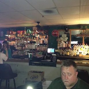 The bar at Si Greene&apos;s Pub.