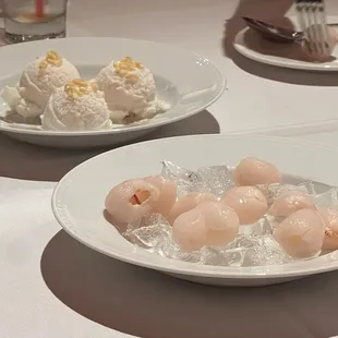 Coconut Housemade Ice Cream &amp; lychee ($9)