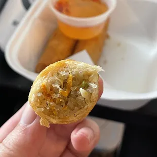 Inside Crispy Spring Rolls