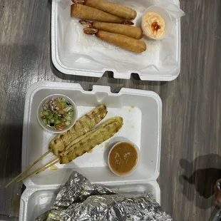 Chicken Satay and Shrimp Blanket
