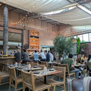 Patio is almost fully covered but also lets in a good amount of fresh air