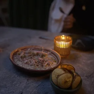 a plate of food on a table