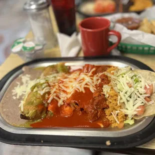 Combination plate w tamale