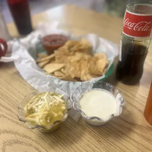 Complimentary chips and salsa.