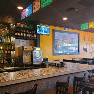 the bar area