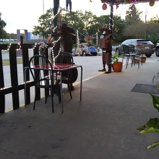 Outdoor seating is available