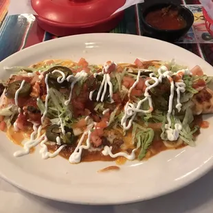 Burrito dinner not pictured side rice and beans . muy delicious!