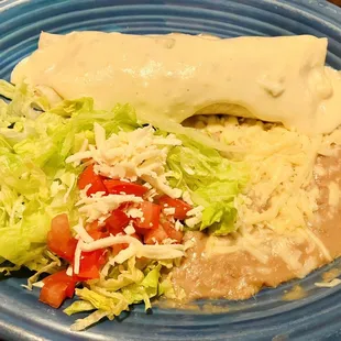 a plate of mexican food
