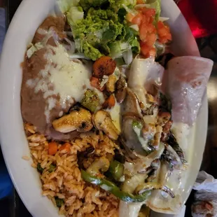 Vegetarian chimichangas